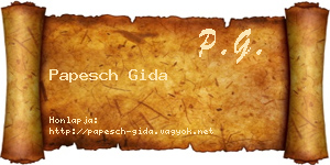 Papesch Gida névjegykártya